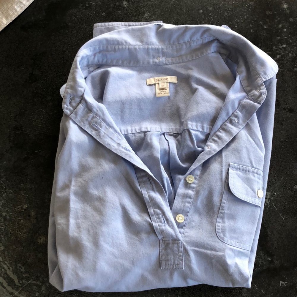 J. Crew Button Half Button Down - image 1